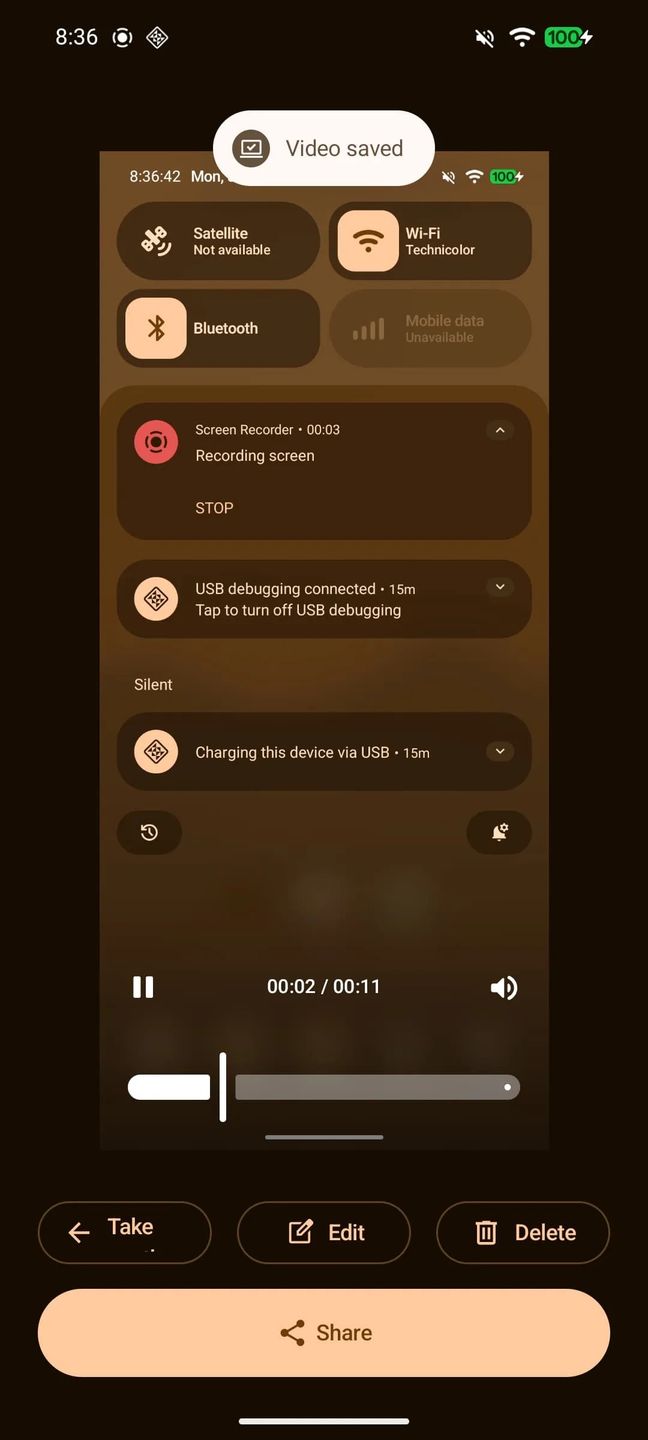 Nagrywanie ekranu w Androidzie 17
