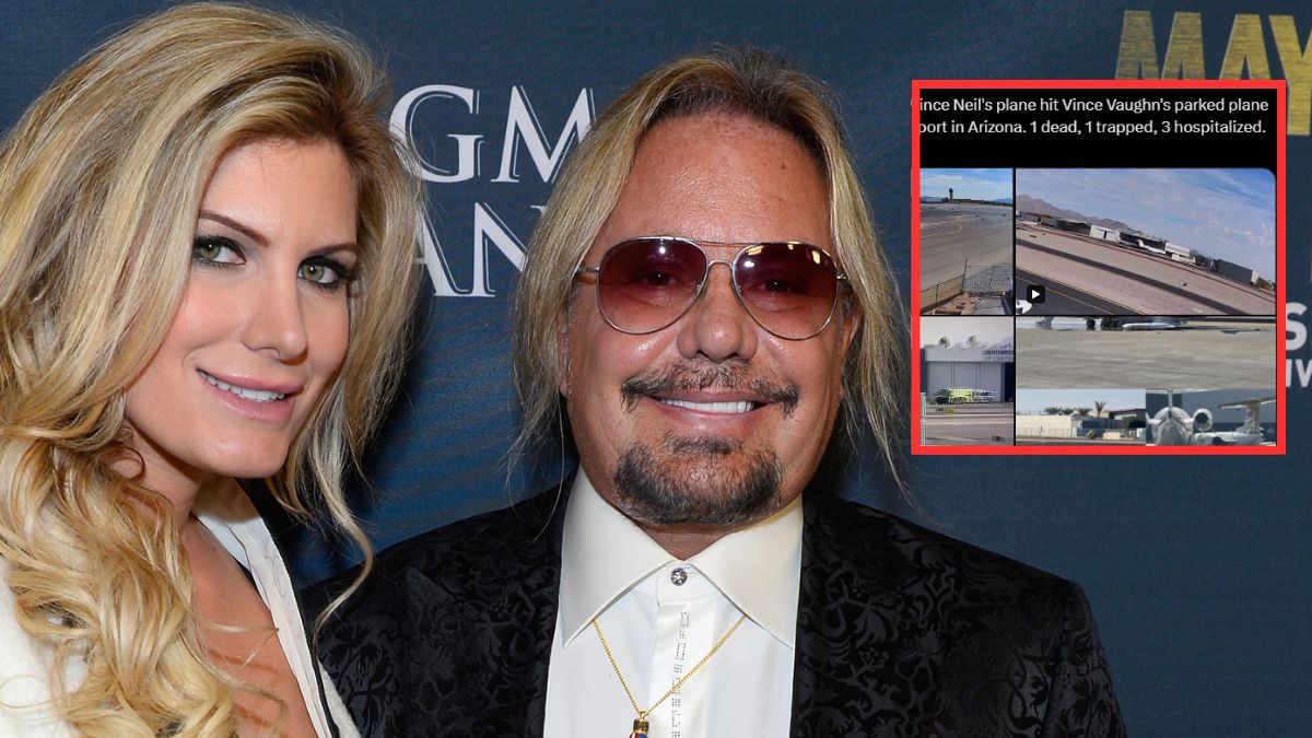 Wypadek samolotu Vince'a Neila. W środku była jego partnerka