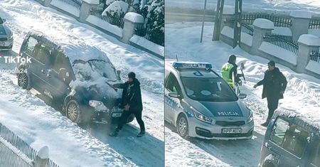 Wyjątkowy gest policjantów. Szczotka zamiast mandatu?