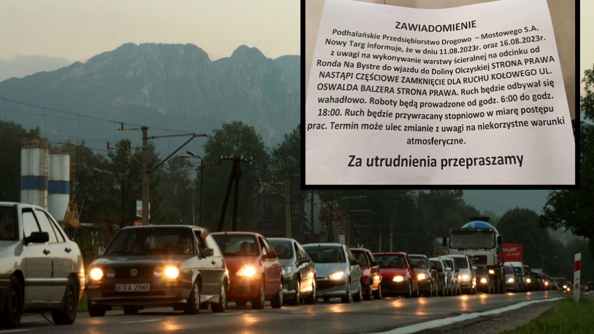 Korki w Zakopanem to codzienność turystów i mieszkańców miasta