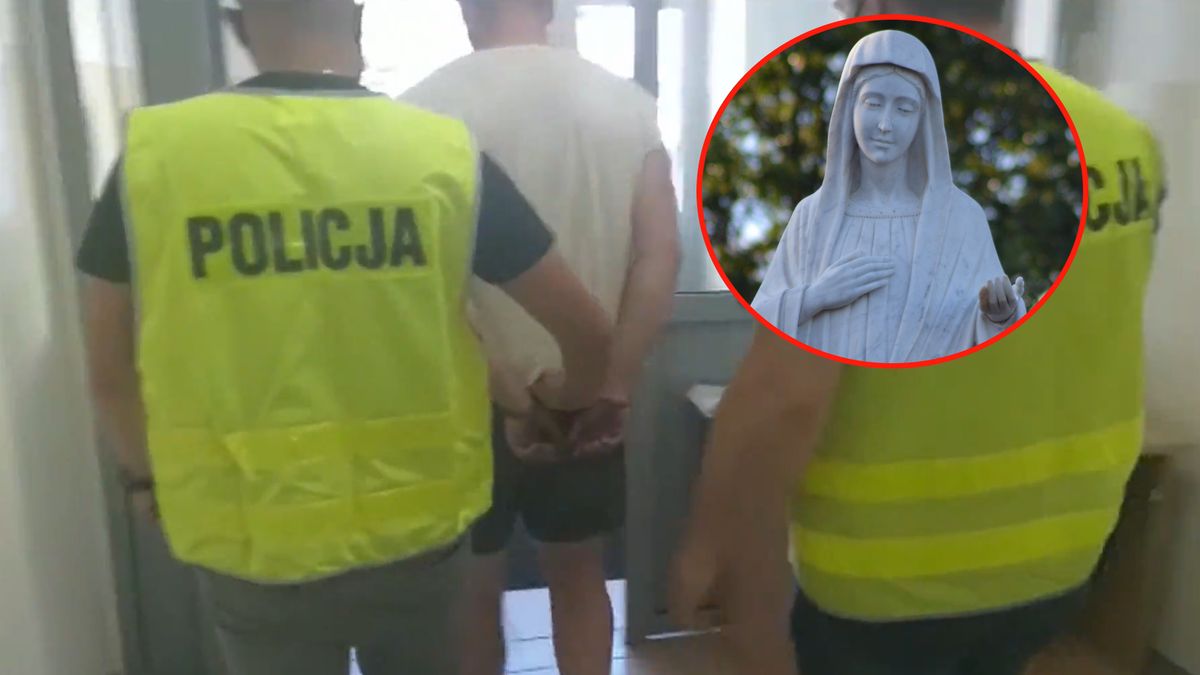 złodziej zniszczył maryjkę