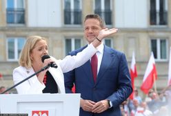 Zwróciła się do tłumu. Żona Trzaskowskiego zabrała głos na marszu
