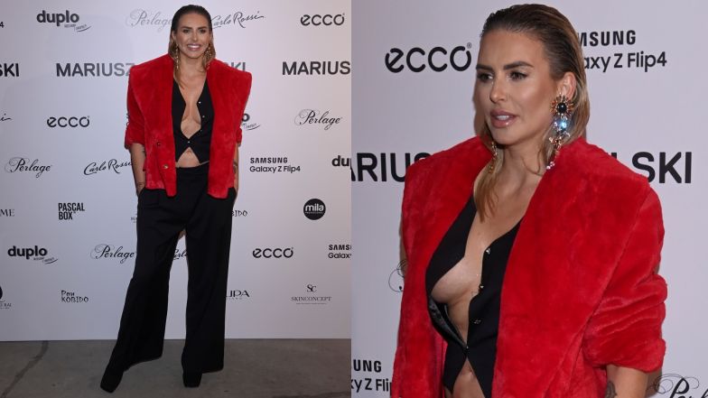 Monika Goździalska na pokazie mody