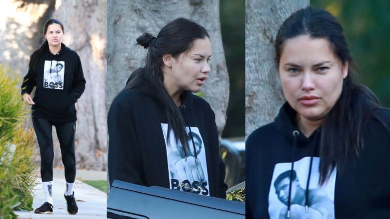 Naturalna Adriana Lima na spacerze w Los Angeles
