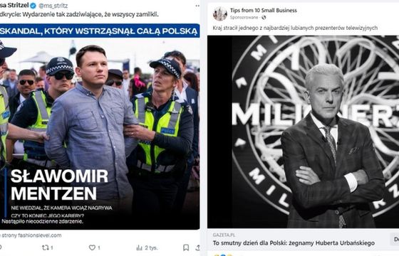 "Urbański nie żyje, a Mentzen zatrzymany". Plaga oszustw w mediach społecznościowych