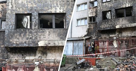 Zaczęło się od pożaru wiaty śmietnikowej. Ogień przeniósł się na blok