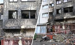 Zaczęło się od pożaru wiaty śmietnikowej. Ogień przeniósł się na blok
