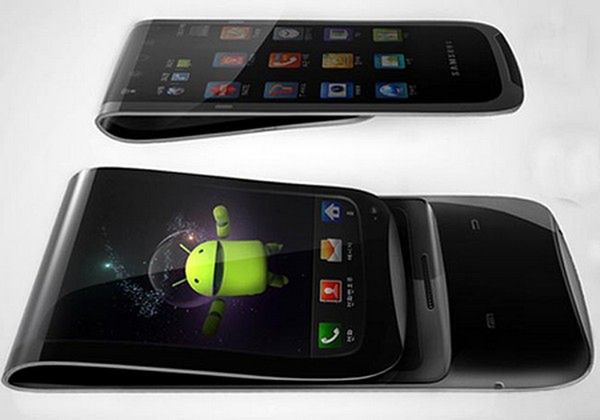 Koncept giętkiego telefonu Samsunga (fot. oledtelevision)