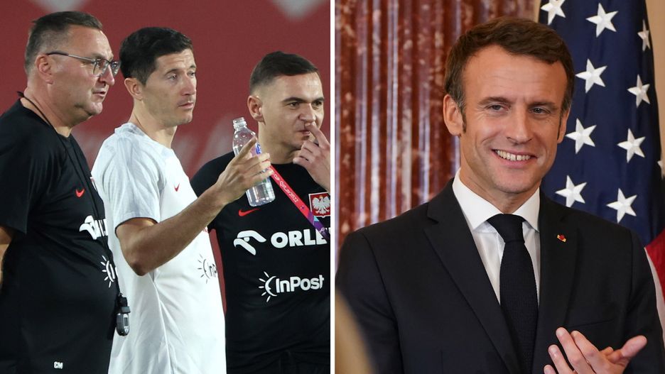 Macron twierdzi, że zespół Francji wygra z Polską w Katarze.