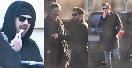 Antek Królikowski pali papierosa i gawędzi z Karolakiem na planie filmu... "Porady na zdrady" (ZDJĘCIA)