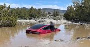 Tesla na autopilocie jechała przez kałużę. Nagle pojazd zwariował