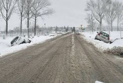 Opady śniegu paraliżują Polskę. Samochody w rowach, powalone drzewa