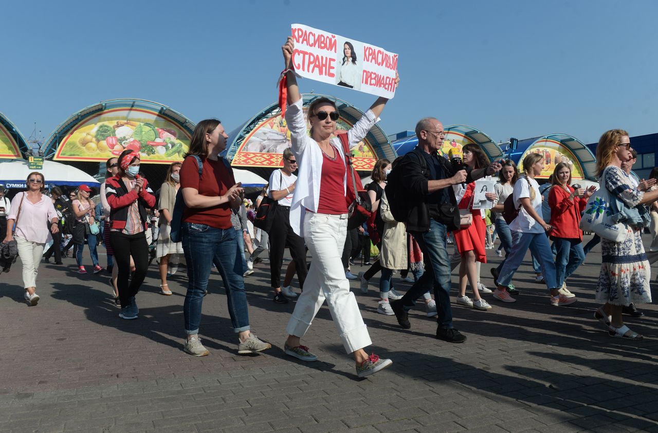 Białoruś. Protest w Mińsku