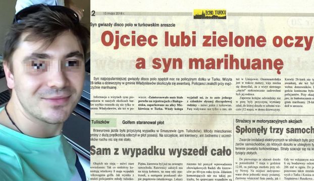 Lokalna gazeta donosi: "Ojciec lubi zielone oczy, A SYN MARIHUANĘ"