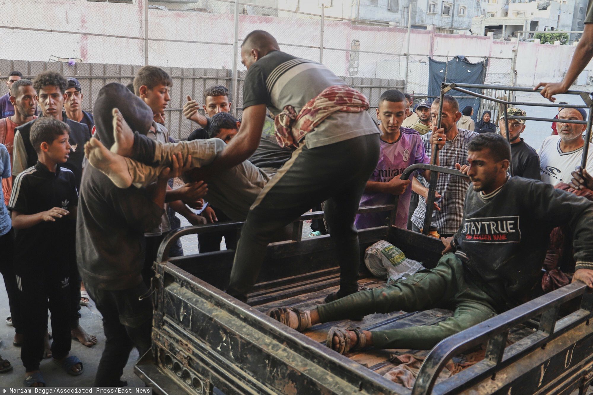 Temporary
Palestinians who were injured during a food distribution at a center run by the Gaza Humanitarian Foundation, a U.S.-backed organization approved by Israel, are brought to Nasser Hospital in Khan Younis, southern Gaza Strip, Saturday, July 19, 2025. (AP Photo/Mariam Dagga)
Mariam Dagga