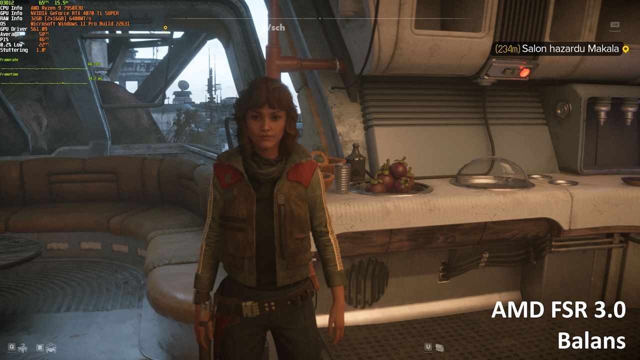 Star Wars Outlaws (PC) - porównanie ustawień upscalingu - QHD + FSR Balans