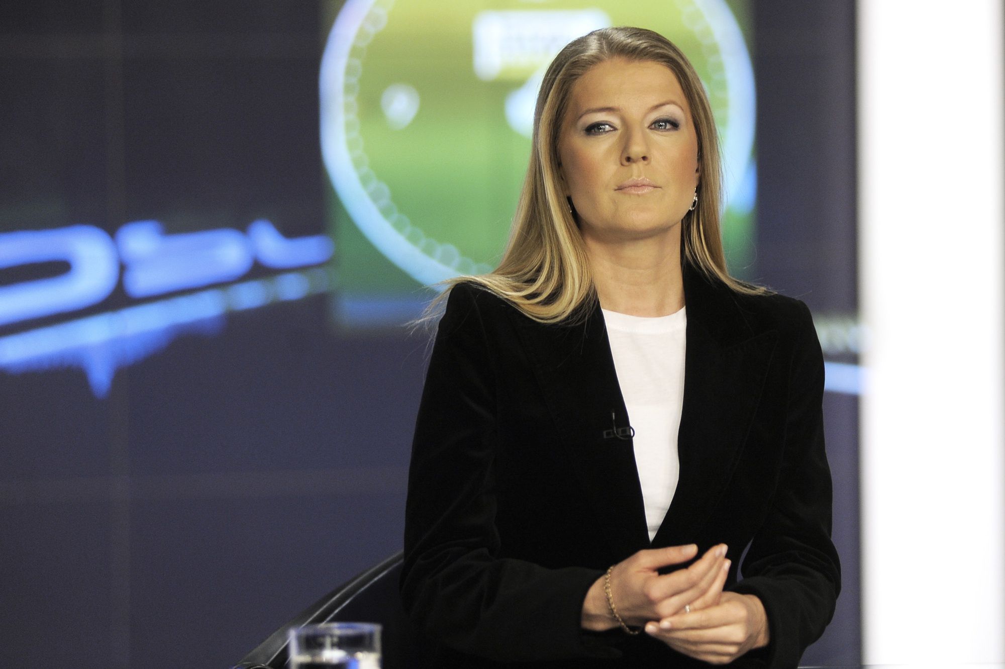 Małgorzata Wyszyńska w studiu TVP w 2011 r.