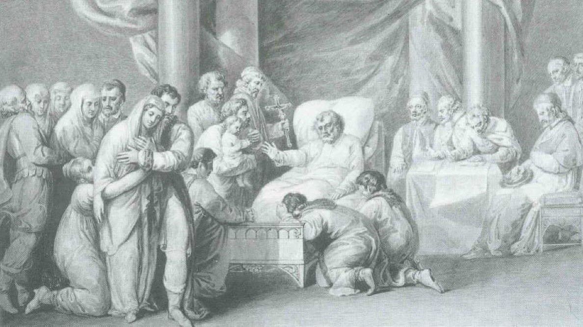 Obraz J. Peszka (1800–1820) "Śmierć Bolesława"