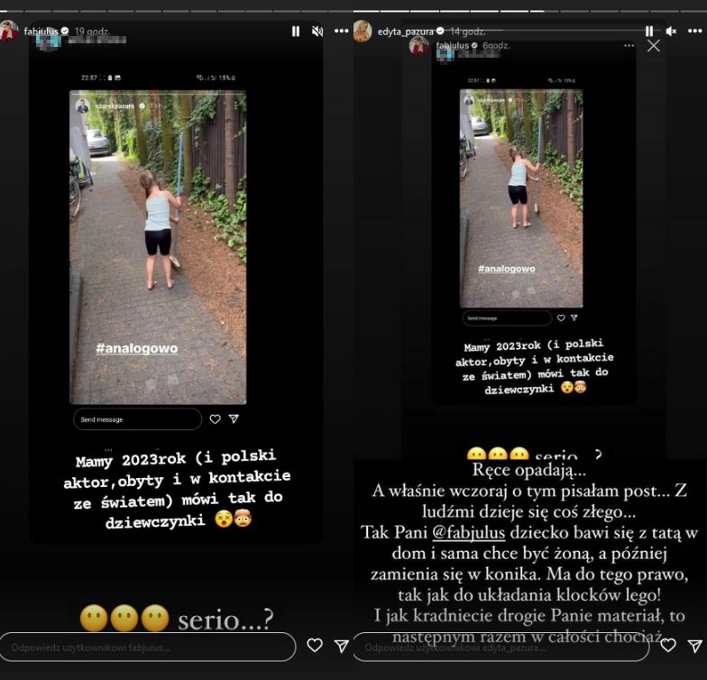 Edyta Pazura kłóci się na Instagramie z Julią Oleś