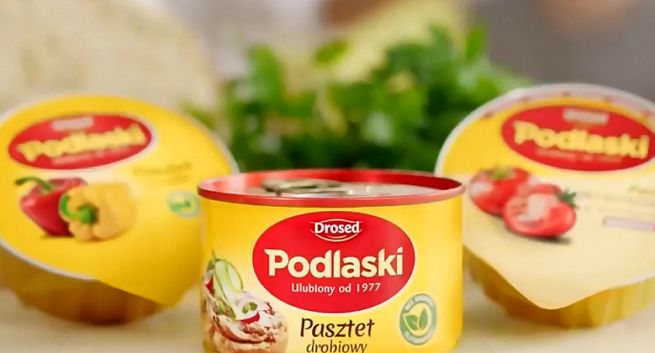 Pasztet Podlaski reklamowany z nowym logo jako „ulubiony od 1977” (wideo)