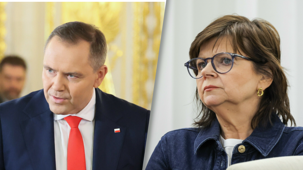Minister zdrowia Izabela Leszczna i prezydent elekt Karol Nawroc