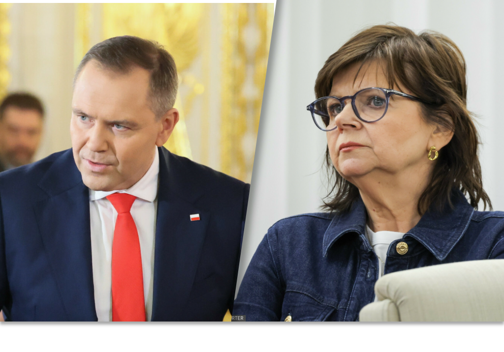 Minister zdrowia Izabela Leszczna i prezydent elekt Karol Nawroc