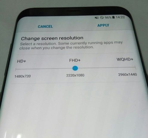Galaxy S8 ekran rozdzielczość