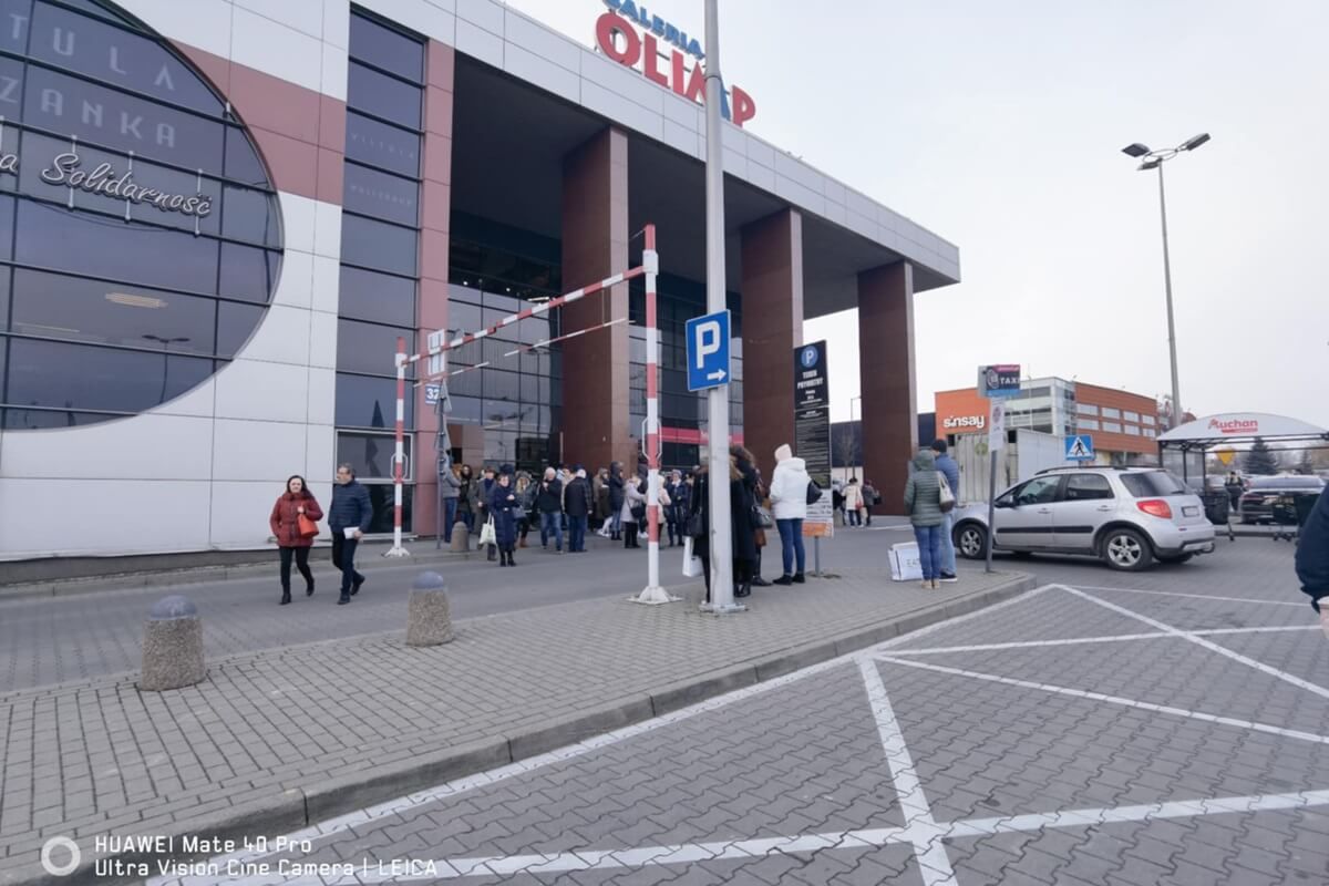 Ewakuacja w Galerii Olimp