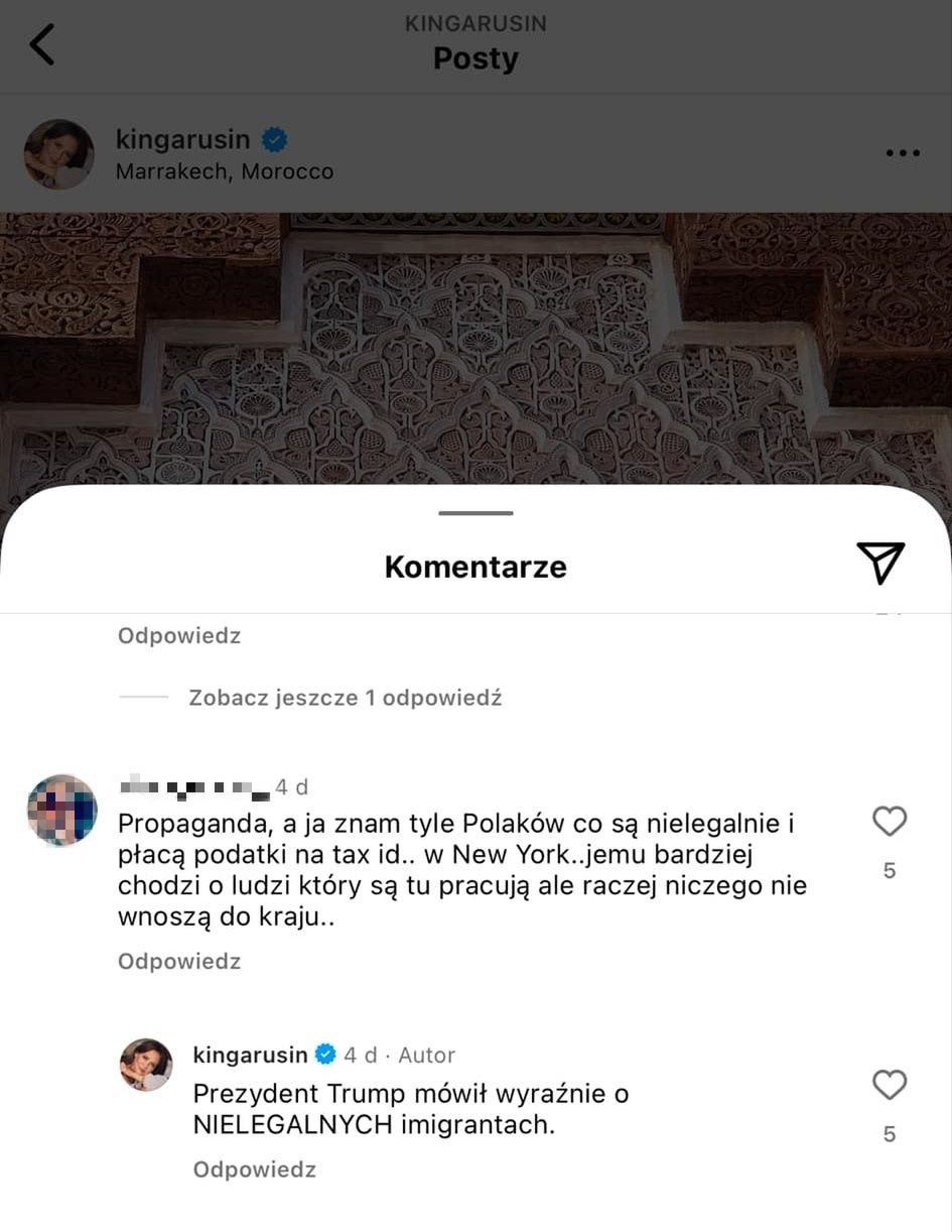Kinga Rusin odpowiadała na wpisy internautów