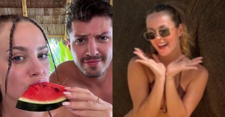 Tajski urlop Wiktorii Gąsiewskiej trwa: pozowanie w bikini na tle słonia i pałaszowanie arbuza w asyście ukochanego
