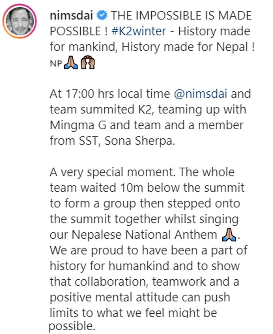 Szerpowie zdobyli K2