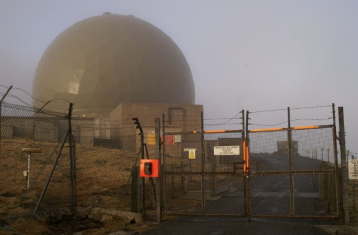 The SaxaVord base on the island of Unst in the Shetlands in Scotland.