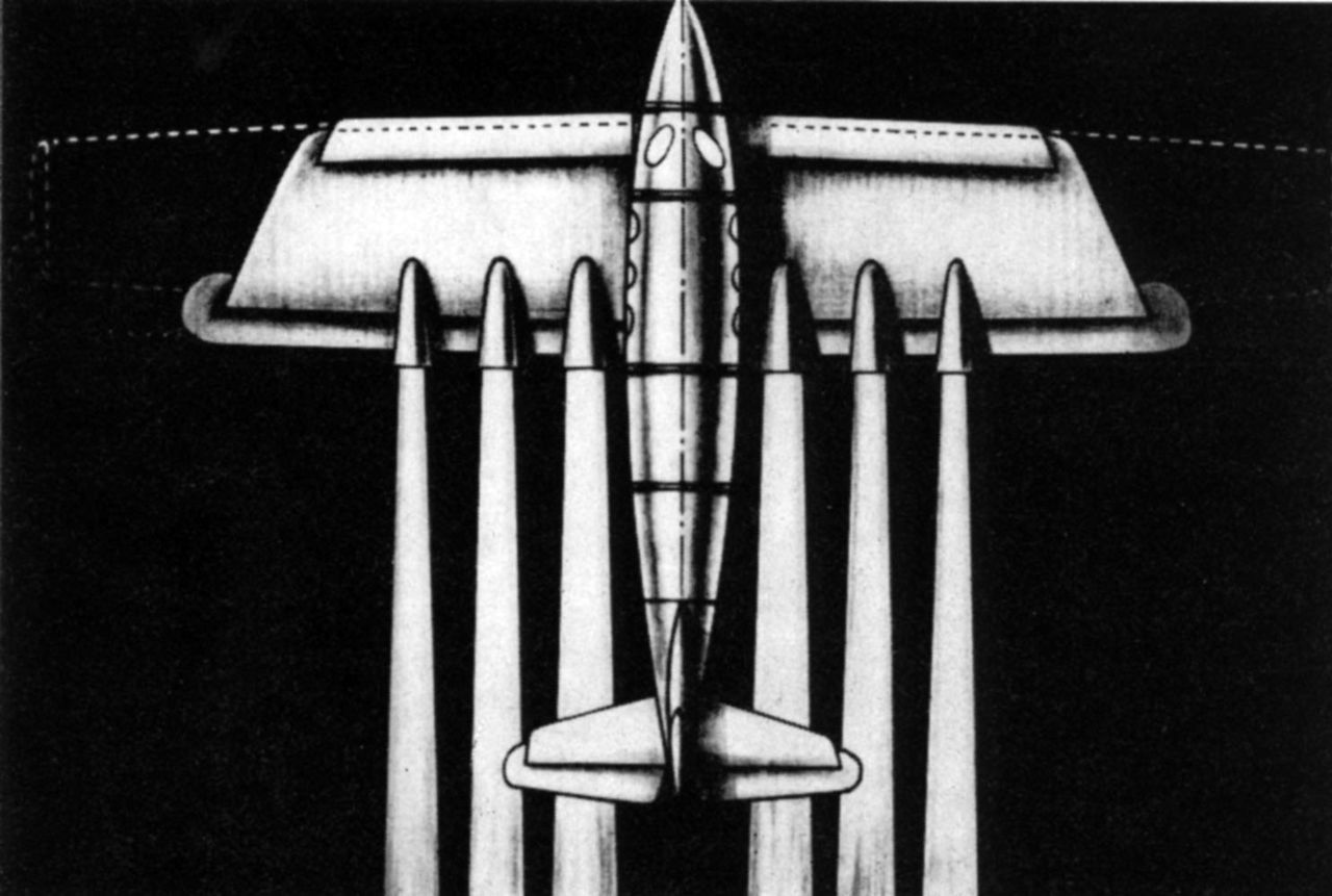 Samolot z napędem rakietowym Maxa Valiera © io9.com