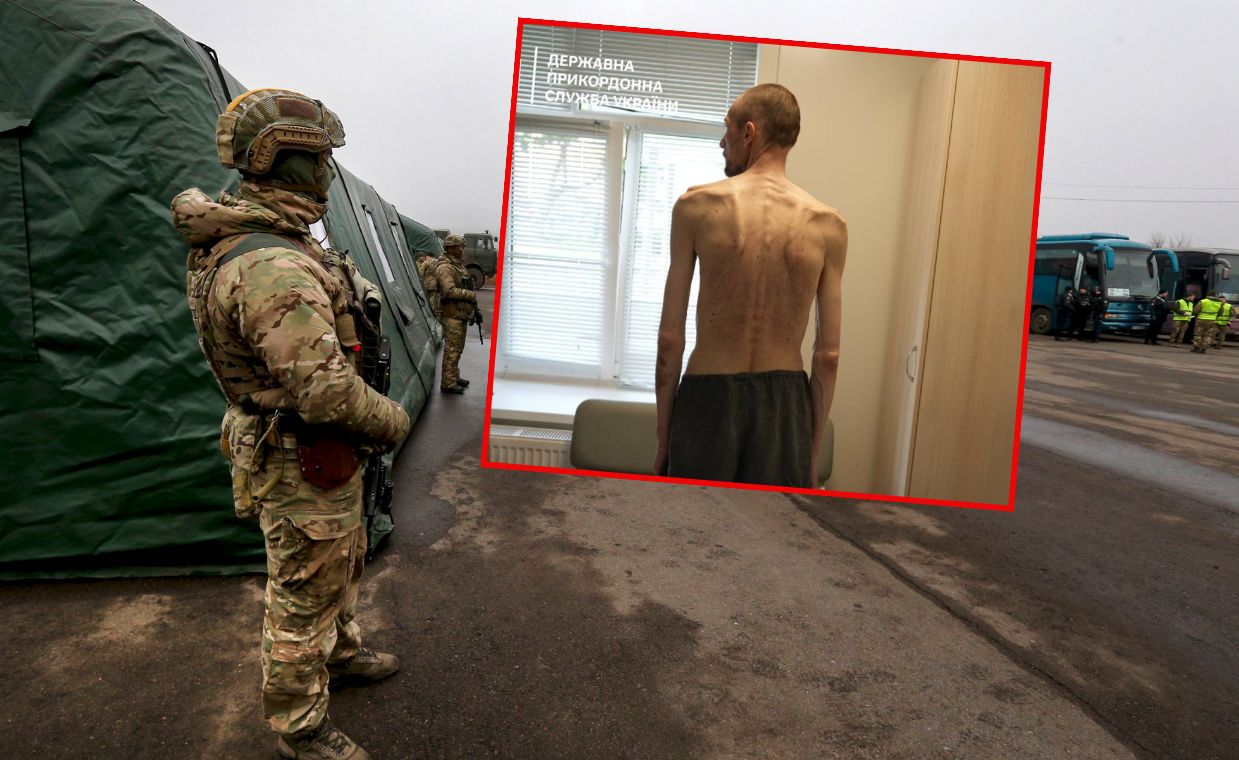 A Ukrainian prisoner returned from captivity.