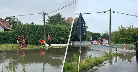 Akcja strażaków w Warszawie. Przerwany wał na potoku w Wilanowie