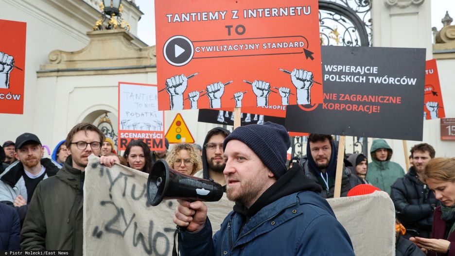 Tantiemowy Sztab Kryzysowy protestował przed budynkiem Ministerstwa Kultury