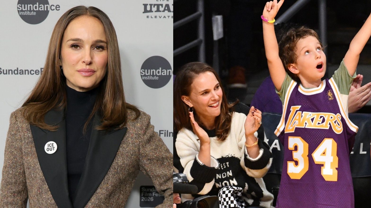 Natalie Portman z synem Alephem  Portman-Millepiedem