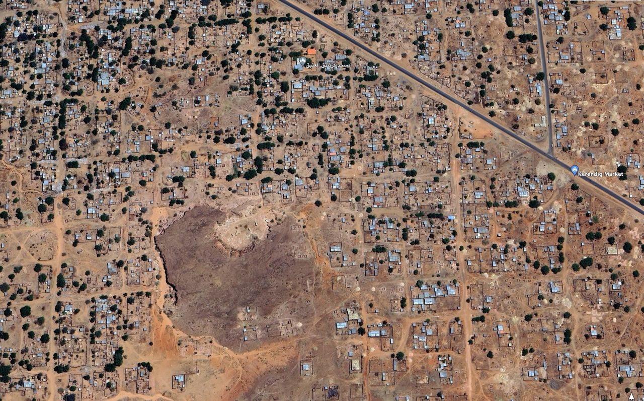 Buildings in the eastern part of Al-Dżunajna, April 19, 2023