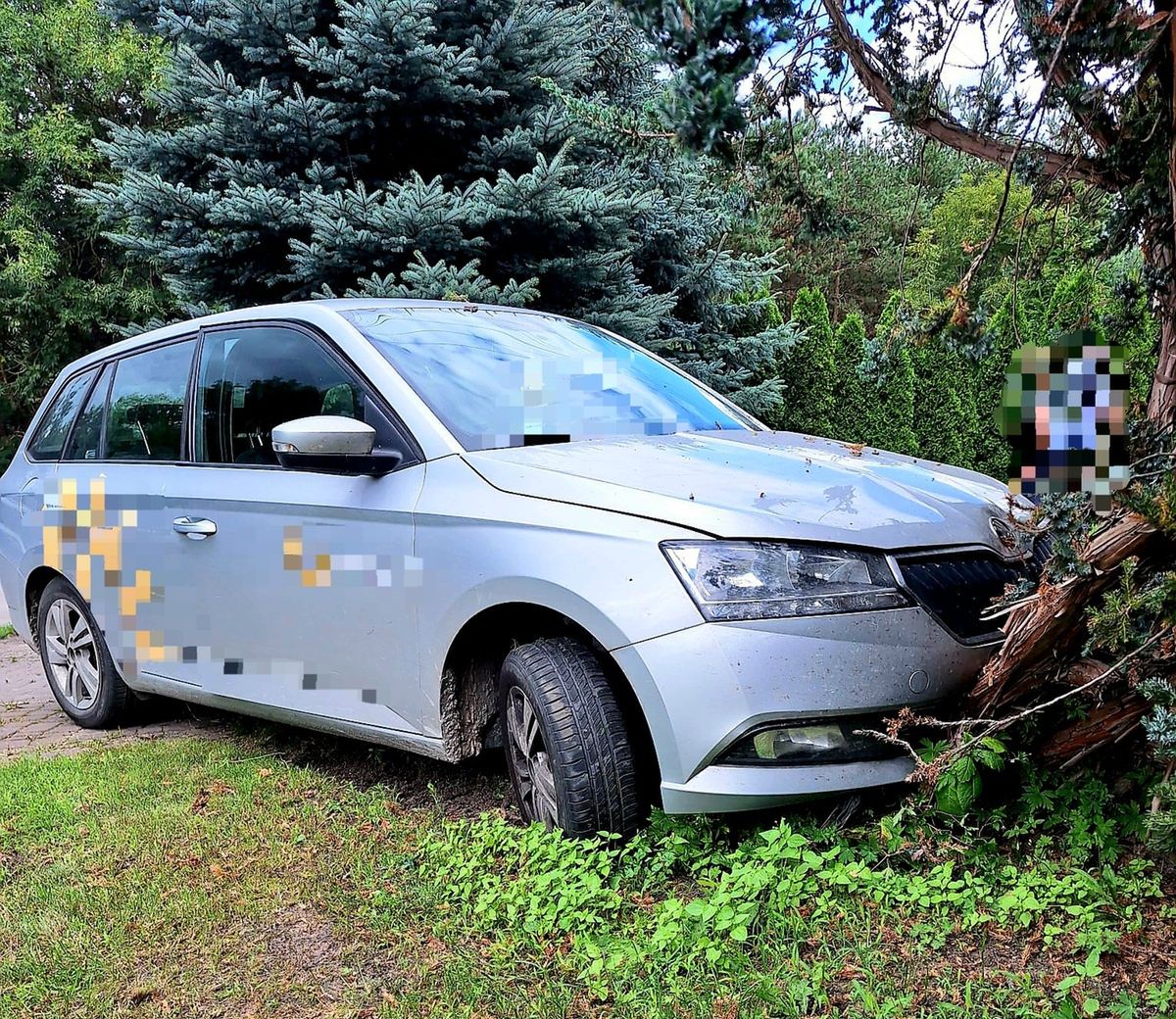 Jesionka: 26-latek uciekał przed policją, na koniec uderzył w drzewo