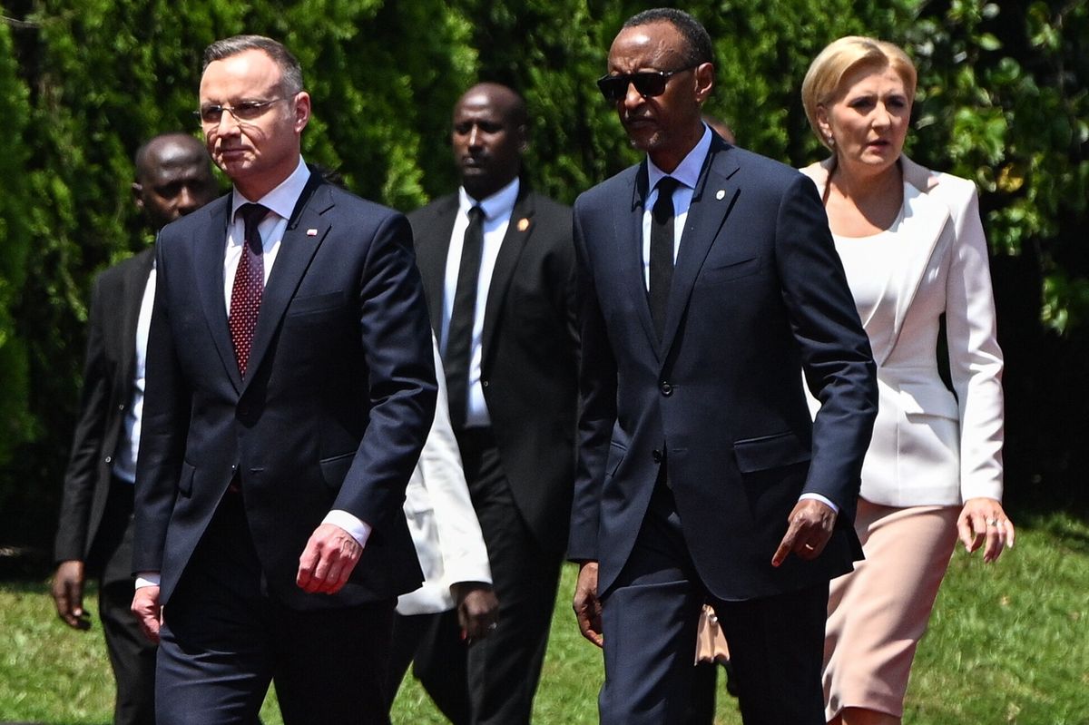 Prezydent RP Andrzej Duda oraz prezydent Rwandy Paul Kagame