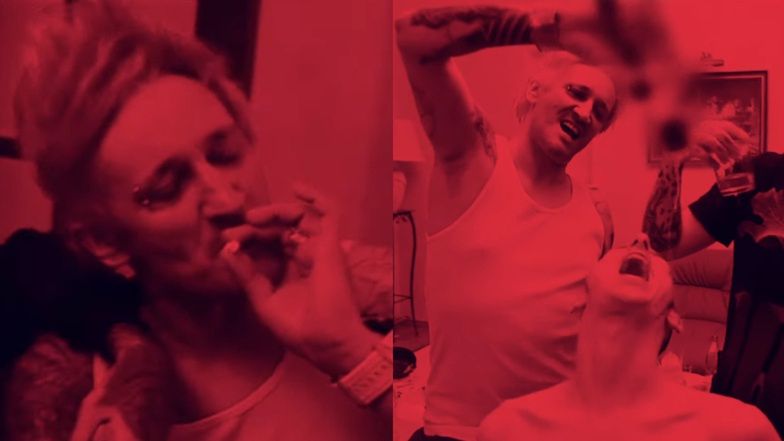 Quebonafide i Michał Wiśniewski w teledysku "Pije wóde i słucham Ich Troje"