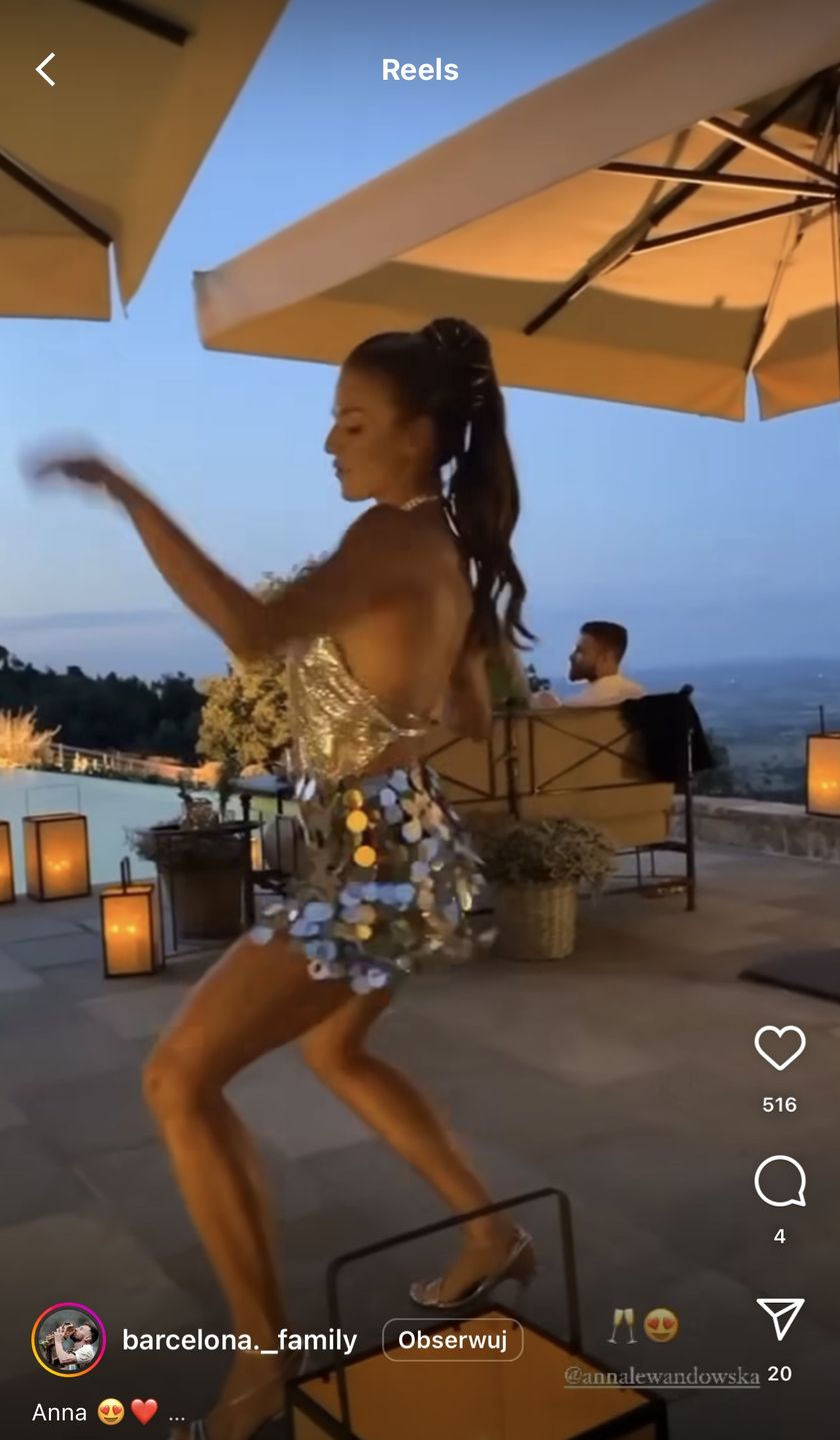 Anna Lewandowska bawi się na przedweselnej imprezie