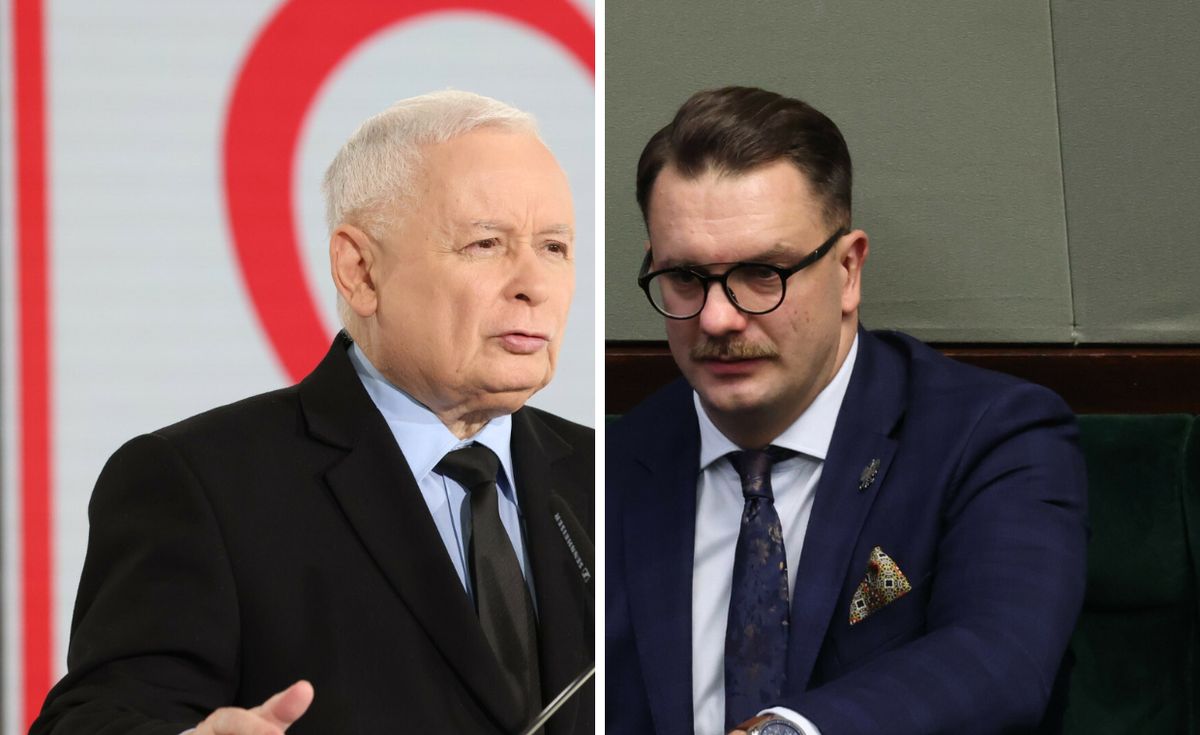 Jarosław Kaczyński i Łukasz Mejza