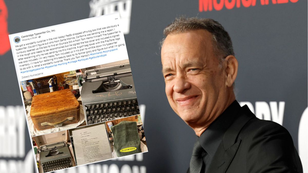 Tom Hanks podarował mu maszynę do pisania 