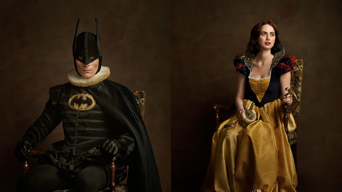 Superbohaterowie w portretach w stylu XVI-wiecznych obrazów 1