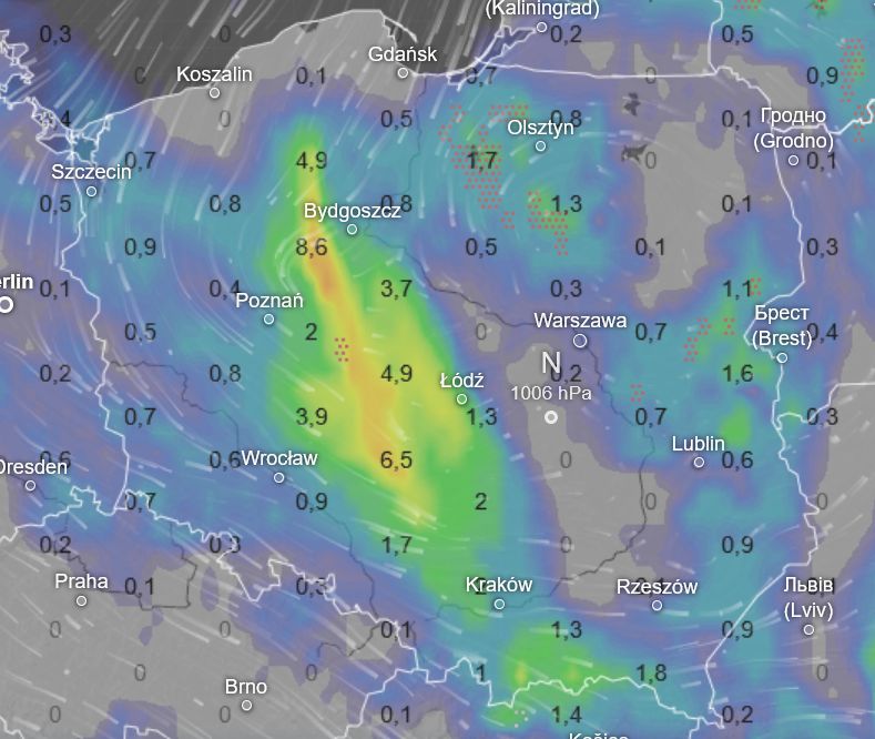 Pogoda. Deszcz i burze
