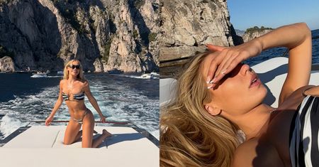 "Miss igrzysk" Jutta Leerdam wdzięczy się w bikini na włoskich wczasach, eksponując wyrzeźbiony brzuch (ZDJĘCIA)