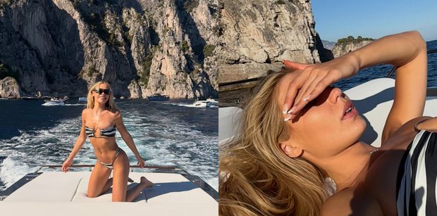 "Miss igrzysk" Jutta Leerdam wdzięczy się w bikini na włoskich wczasach, eksponując wyrzeźbiony brzuch (ZDJĘCIA)
