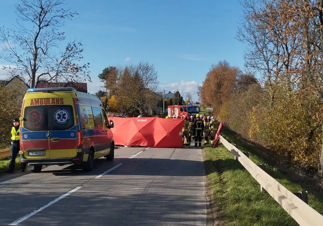 Tragiczny wypadek w gminie Bodzentyn. Nie żyją dwie osoby