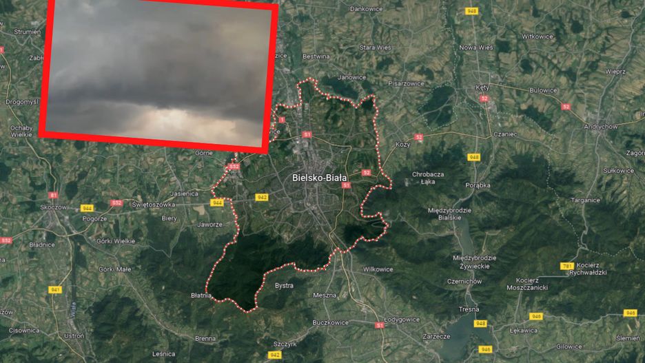 Nad Bielsko-Białą przeszła trąba powietrzna